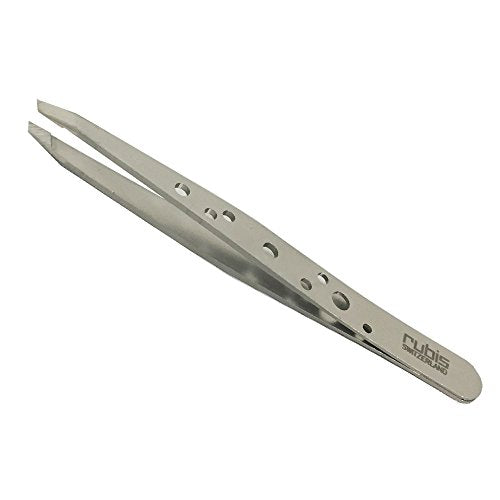 Rubis Swiss Tweeze Slanted Tip Tweezer - 3-3/4" Mehaz