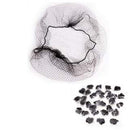 30Pcs Elastic Edge Mesh Invisible Hair Nets Hair Bun Holder for Ballet Dance (Black) N-AA