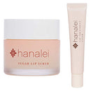 Hanalei Sugar Lip Scrub and Lip Treatment (Clear) Bundle, Made with Raw Cane Sugar and Real Hawaiian Kukui Nut Oil (Cruelty free, Paraben free) Hanalei