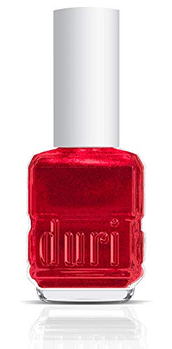 duri Nail Polish, 629 Strawberry Feeling, Red Metallic Shimmer, Semi Sheer, Glossy Finish, Fast Drying, Easy to Apply, 0.5 Fl Oz duri