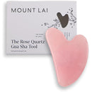 Mount Lai Rose Quartz Gua Sha Facial Tool – The Stone of Graceful Radiance – 100% Genuine Rose Quartz Stone Face Sculpting Tool for Lymphatic Drainage, Puffiness Reduction & Graceful Beauty Infinity Warehouse