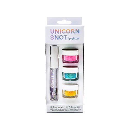 Unicorn Snot Holographic Hi Def Glitter Kit - Cosmetic Grade - for Hair, Face, Eyeshadow, Body Art, Lipgloss, Nails (Assorted Colors & Primer Included) UNICORN SNOT
