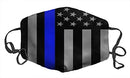 YunShop Image Pattern Unisex Dust Cotton Cover Washable Reusable Cotton Fabric Beauty Decoration Shield (Thin Blue Line American Flag) XUTAI