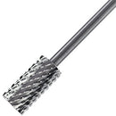 PANA Professional 3/32" Shank Size - Flat Top Large Barrel Silver Carbide Bit 2X Coarse Grit - Nail Drill Bit for Dremel Machine PANA