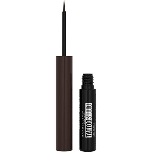 Maybelline TattooStudio Liquid Ink Liner Up To 36HR Wear, Sweat Resistant, Smudge Resistant, No Mess Removal, Longwear Liquid Eyeliner Makeup, Dark Henna Brown, 0.08 fl; oz. Maybelline New York