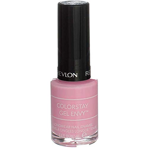 Revlon ColorStay Gel Envy Longwear Nail Polish, with Built-in Base Coat & Glossy Shine Finish, in Pink, 118 Lucky in Love, 0.4 oz REVLON