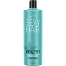 SexyHair Healthy Tri-Wheat Leave-In Conditioner, 33.8 Oz | Up to 90% Better Detangling | Reduces Breakage | Moisture, Smoothness, and Shine GREEN SexyHair