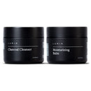 The Fundamental Duo Set for Men: 2 Piece Kit to Cleanse, Hydrate, and Moisturize Your Skin - Includes Moisturizing Balm and Charcoal Cleanser - Achieve Your Best Look with Lumin Lumin