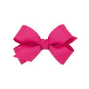 Wee Ones Girls' Classic Grosgrain Hair Bow on a WeeStay No-Slip Hair Clip w/Knot Wrap Center, Mini, Red Wee Ones