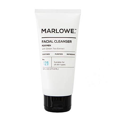 MARLOWE. No. 121 Facial Cleanser for Men 6oz | Daily Face Wash with Natural Extracts & Antioxidants | Soothes, Purifies, Refreshes | Thick Lather, No More Dry MARLOWE. M BLEND