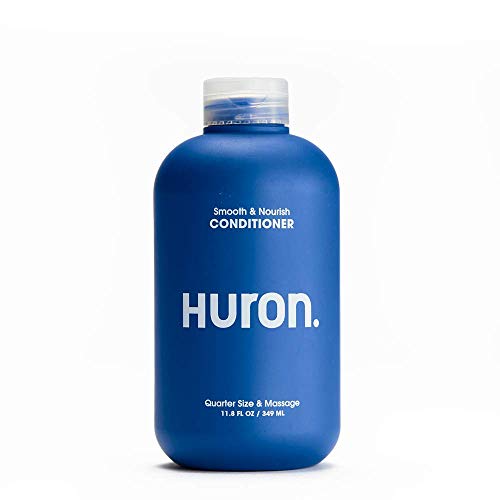 Huron - Men's Smooth & Nourish Conditioner. Lightweight conditioner rehydrates as it moisturizes, smoothes frizz, and restores shine. Fresh, clean scent. Sulfate-free. 100% vegan. 12 oz HURON