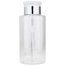 PANA Brand Liquid Push Down Pump Dispenser Empty Bottle with Flip Top Cap (10 Ounce - 1 Bottle, Silver) PANA