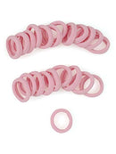 Heliums Small Light Pink Gentle Hold, 1 Inch Mini Sized, Soft and Stretchy Seamless Elastic Nylon Fabric Rolled Ponytail Holders for for Kids, Braids and Fine Hair - 20 Hair Ties Heliums Store