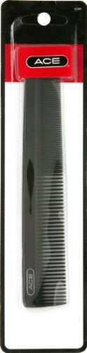 ACE GOODY ACE All Purpose Hair Comb - 7 Inch, Black - Great for All Hair Types - Fine Comb Teeth for Thin to Medium Hair,61286 ACE