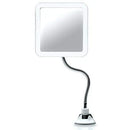 Fancii Flexible Magnifying Mirror 10X with LED Light and Gooseneck, Lighted Travel Makeup Mirror, Lock Suction, Natural Daylight LED, Cordless and Portable (Mira Plus) Fancii