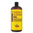 Pure Cold Pressed Sweet Almond Oil - Big 32 fl oz Bottle - Unrefined & 100% Natural - For Skin & Hair, with No Added Ingredients - Perfect Carrier Oil for Essential Oils Seven Minerals