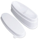 Beauticom French Dip Powder Tray Dipping Holder Container w/Removable Lid for Nail Art Powder Pink & White Beauticom