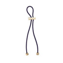 Pulleez Plus Sliding Ponytail Holder, 13" - Gold Knot Metal Charms - Navy Elastic Hair Tie Bracelet Pulleez