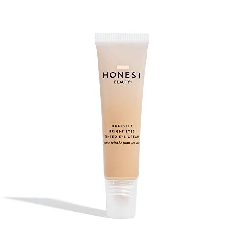Honest Beauty Honestly Bright Eyes Tinted Eye Cream, Sandstone with Hyaluronic Acid + Squalene| EWG Certified + Dermatologist Tested & Vegan + Cruelty Free | 0.5 fl. oz. Honest Beauty