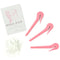 THE PONY PICK By Lolly - Hair Elastic Rubber Bands Cutter - Elastic Hair Band Remover - Pain Free - Easy Removal - 3 Pack of Pink Pony Picks & 50 Clear Elastics, Easy Grip Tools & Accessories The Pony Pick