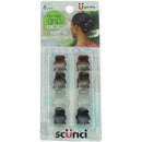 Scunci No-slip Grip Mini Oval Top Jaw Clips, 8 Count Scunci