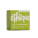 Ethique Cream Body Wash Bar for Sensitive Skin - Lime and Lemongrass - Natural Body Cleanser, Hydrating Coconut Butter, Soap Free, pH Balanced, Vegan, Plastic Free Compostable and Zero Waste, 3.7 oz. Ethique