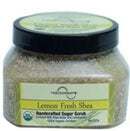 Sugar Scrub USDA Organic and Vegan, Lemongrass Body Scrub with Shea Butter, Refreshing, Gentle Exfoliant, Great for Rough, Dry Skin, Feet and Elbows, Coconut Oil and Avocado Oil, 8oz Earth's Enrichments