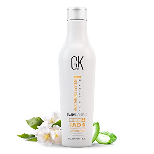 GK HAIR Global Keratin Colored Shield Conditioner (8.11 Fl Oz/240ml) - Deep Cleansing Heat Thermal Protection for Color Treated Dry Damaged Curly Frizzy Hair - Paraben Sulfate Free Unisex GK HAIR