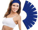 Styla Hair 10 Pack Stretch Headbands Non-Slip Head Wraps Great for Sports, Yoga, Pilates, Running, Gym, Workouts, Baseball, Casual Wear, Gifts & more! Blue Styla Hair