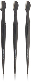 Japonesque Brow Touch Up Razors with Ultra-Sharp Stainless Steel Blades, for Unwanted Facial Hair and Peach Fuzz Removal, Includes Protective Cover for Safe Storage JAPONESQUE