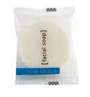 Hotel Size Soap, Round Facial 23 gr. 50 Bars per case, 2-inch Diameter White bar. Perfect for Airbnb, Travel, Guest, Vacation Fresh Choice