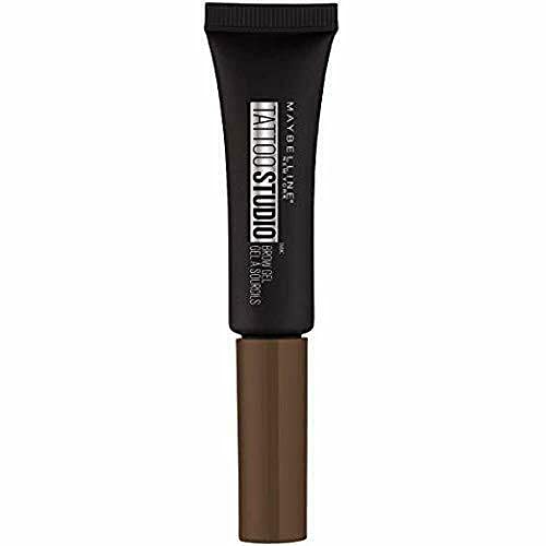 Maybelline TattooStudio Longwear Waterproof Eyebrow Gel Makeup for Fully Defined Brows, Spoolie Applicator Included, Lasts Up To 2 Days, Chocolate Brown, 0.23 Fl Oz (Pack of 1) Maybelline New York