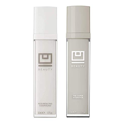 U Beauty 50 ml DUO Resurfacing Compound & SUPER Smart Serum with Vitamin C & E | Natural Facial Serum Best for Anti-Aging, Acne, Dry Skin, Wrinkles - (Set of 2) 50 ml / 1.7 fl.oz U Beauty Store