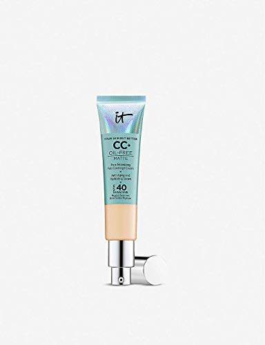 it Cosmetics CC+ Oil-Free Poreless Finish Full Coverage Cream + Anti Aging Hydrating Serum (Medium) It Cosmetics