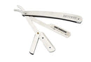 BRYERRE Professional Barber Straight Razor Safety Edge with 100-Pack Derby Blades 100 Percent Stainless Steel for Smooth Shave (Silver) BRYERRE