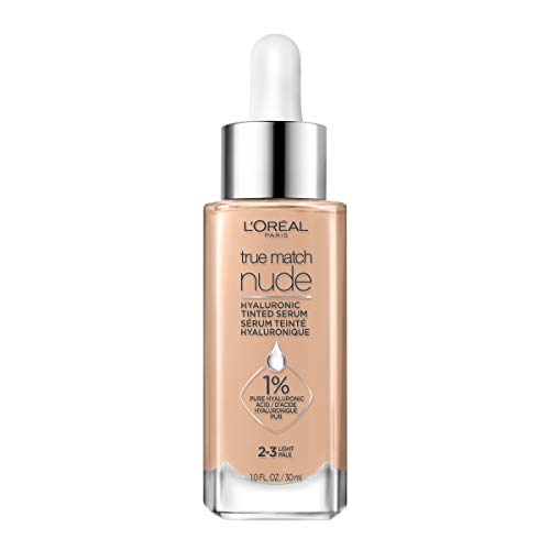 L'Oreal Paris True Match Nude Hyaluronic Tinted Serum The 1st Tinted serum with 1% Hyaluronic acid Instantly skin looks brighter, even and feels hydrated Makeup + Skincare, Light 2-3, 1 fl. oz. L'Oreal Paris