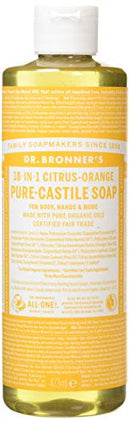 Dr. Bronner’s - Pure-Castile Liquid Soap (Citrus, 16 ounce) - Made with Organic Oils, 18-in-1 Uses: Face, Body, Hair, Laundry, Pets and Dishes, Concentrated, Vegan, Non-GMO Dr. Bronner's