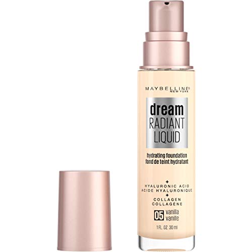 Maybelline Dream Radiant Liquid Medium Coverage Hydrating Makeup, Lightweight Liquid Foundation, Vanilla, 1 Fl; Oz Maybelline New York