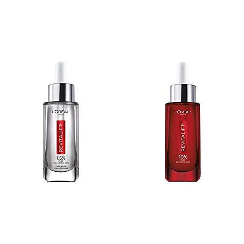 L'Oreal Paris Anti-Aging Face Serums Kit, Revitalift Derm Intensives Serums, Pure Hyaluronic Acid Serum and Pure Glycolic Acid Serum L'Oreal Paris Store