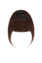 Clip in Bangs Remy Human Hair Extensions for Women One Piece Soft Thick Straight Hairpiece with Temple 3 Clips Accessories Full Neat Fringe 7"/18cm-Dark Brown