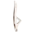 BASICARE Slant Tweezer-Non Slip design ideal for Men-Stainless Steel-Eyebrows Hair removal Precision - 3.9 inch Basicare