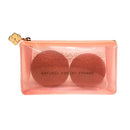 MZ Skin Natural Konjac Sponge Duo Pack of 2 – French Red Clay Infused Facial Cleansing & Gentle Exfoliating Sponges, Removes Dirt & Makeup, Includes Jelly Travel Pouch Infinity Warehouse
