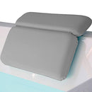 Gorilla Grip Comfort Slip Resistant Large Thick Soft Waterproof Relaxing Spa Bath Pillow, Fits Curved or Straight Back Tubs, Cushion Support Head and Neck in Tub, Bathtub Accessory, 2 Panel, Gray Gorilla Grip