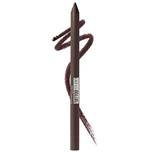 Maybelline TattooStudio Sharpenable Gel Pencil Longwear Eyeliner Makeup, Bold Brown, 0.04 oz. Maybelline New York