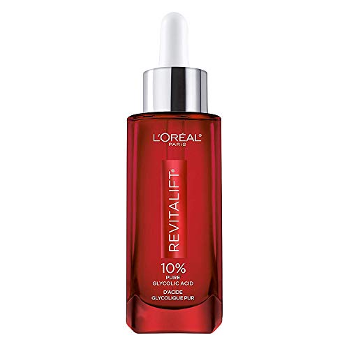 L'Oreal Paris Skincare 10% Pure Glycolic Acid Serum for Face from Revitalift Derm Intensives, Dark Spot Corrector, Even Tone, Reduce Wrinkles, Glycolic Acid Peel, Exfoliator With Aloe, Hydrate, 1.7 Oz L'Oreal Paris