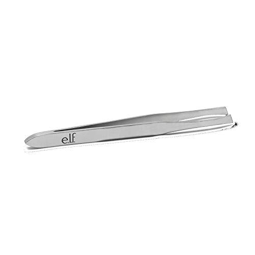 e.l.f., Slant Tweezer, Professional Quality Stainless Steel, Provides a Strong Grip, Removes Hairs Accurately, Shapes, Defines, Easy To Use, Ergonomically-Designed e.l.f.