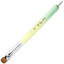 Ivy L 2- Way French Gel Acrylic Nail Art Kolinsky Brush with Dotting Tool for Professional Manicure Nail Art Design Cuticle Clean-up + Lime Green Wood Handle (Size 18) Ivy L