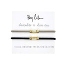 By Lilla Barre Elastic Hair Ties and Bracelets | Set of Two Hair Tie-Bracelets | Hair Accessories for Women | No Crease Hair Ties & Women’s Bracelets | Gold (Black/Starfish) By Lilla