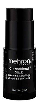 Mehron Makeup CreamBlend Stick - Body Paint (.75 oz) (BLACK) Mehron