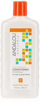 Andalou Naturals Conditioner Ounce, 1 Pack, Moisture Rich Argan Oil and Shea, 11.5 Fl Oz Andalou Naturals